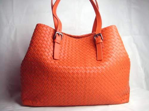 Bottega Veneta Lambskin Tote Bag 1026 orange